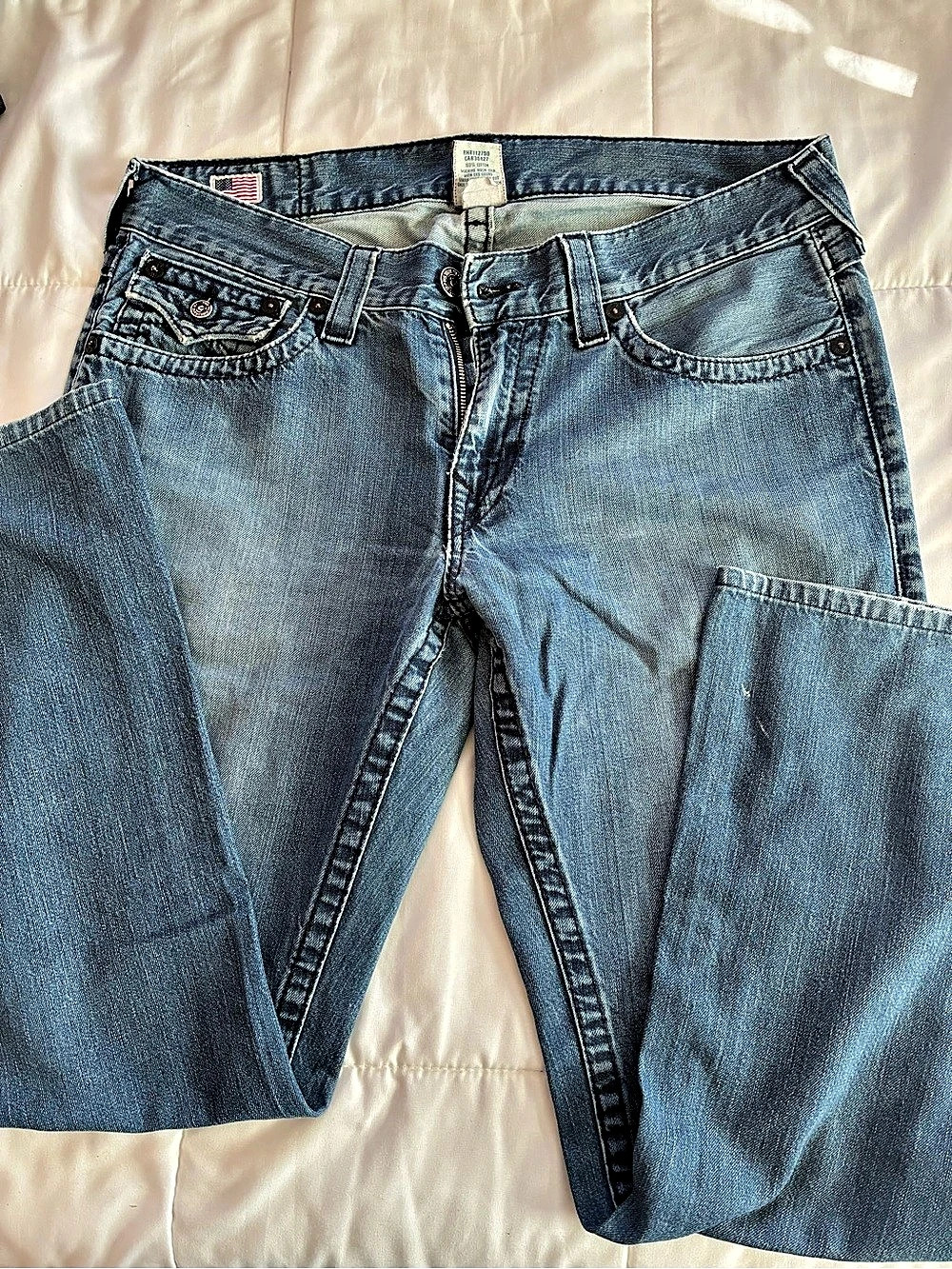 True Religion World Tour Boot Cut Jeans Blue Waist 34